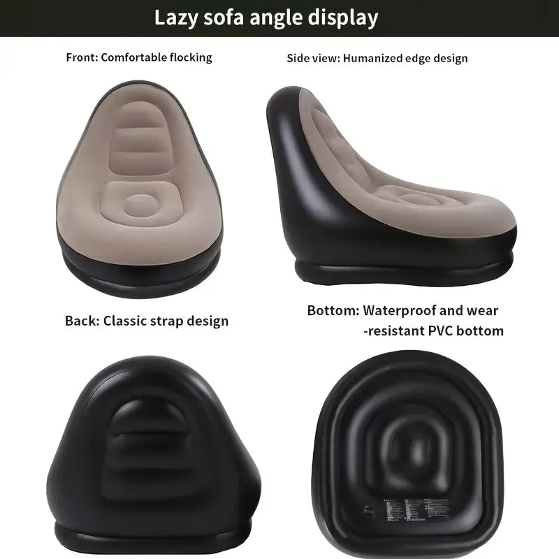 Inflatable Sofa with Footrest and Free Electric Inflator
