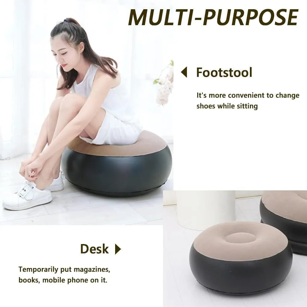 Inflatable Sofa with Footrest and Free Electric Inflator